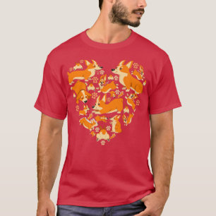 Corgi Merch For Pet Dog Lovers Shaped Orange T-Shirt