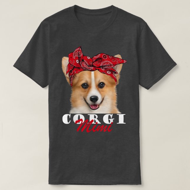 Corgi Mimi Cute Corgi Dog Bandana  T-Shirt (Design vorne)
