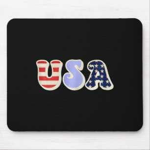 Corgi mit patriotischer USA-Flagge Amerikanischer Mousepad