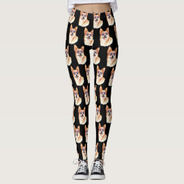 Corgi mit rosa Sonnenbrille Leggings