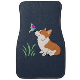 Corgi mit Schmetterling Automatte