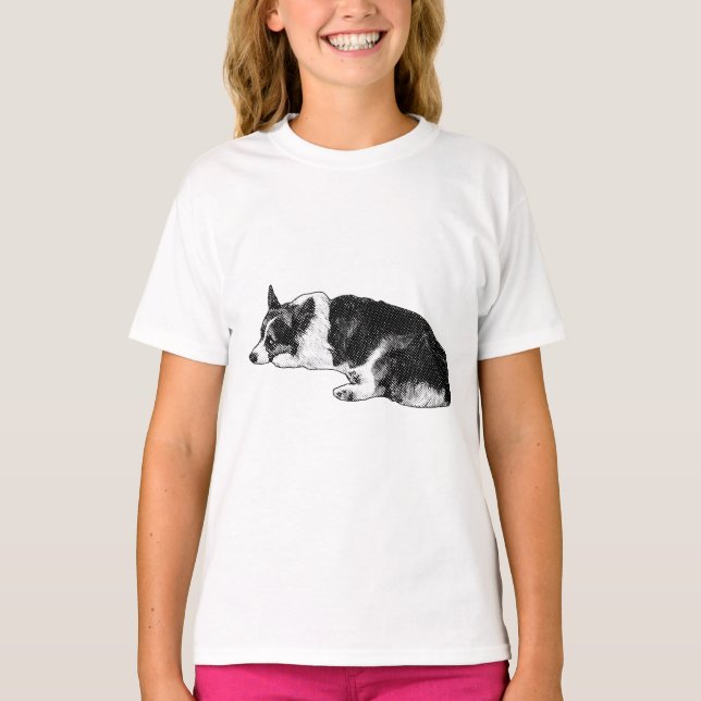 Corgi mit selbstsicherer Haltung T-Shirt (Vorderseite)