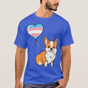 Corgi mit Trans Pride Ballon T-Shirt