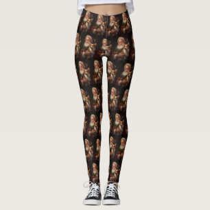Corgi mit Weihnachtsfeiern Leggings