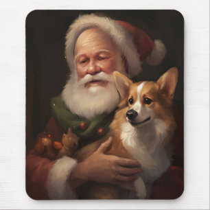 Corgi mit Weihnachtsfeiern Mousepad
