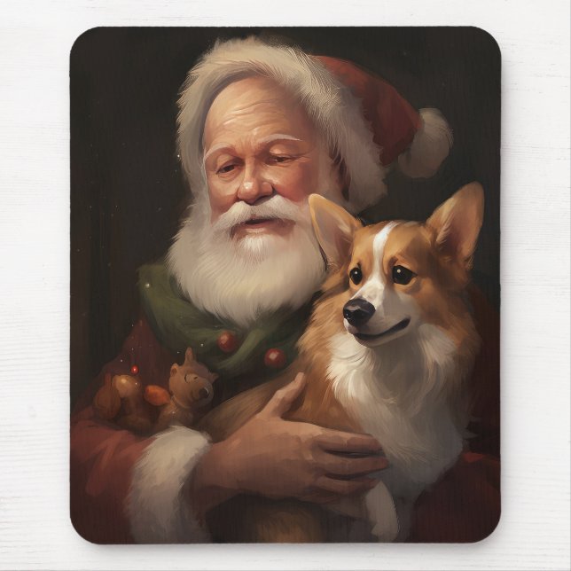 Corgi mit Weihnachtsfeiern Mousepad (Vorne)
