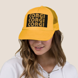 Corgi Modern White Text Truckerkappe