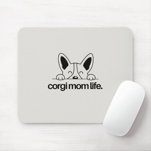 'Corgi-Mom-Leben' Süßes Hundemutter-Bürogeschenk  Mousepad (Mit Mouse)
