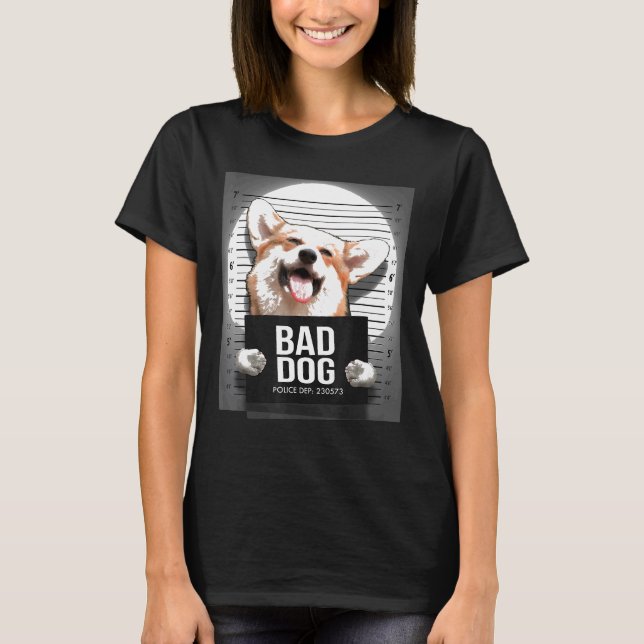 Corgi-Mugshot T-Shirt (Vorderseite)