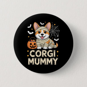 Corgi Mummy Funny Halloween Hund Lover Kostüm für Button
