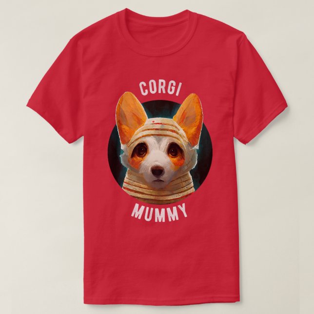 Corgi Mummyhalloween 585 T-Shirt (Design vorne)