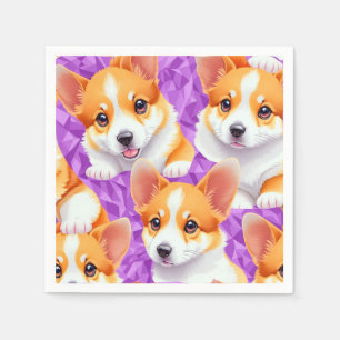 Corgi-Muster Serviette