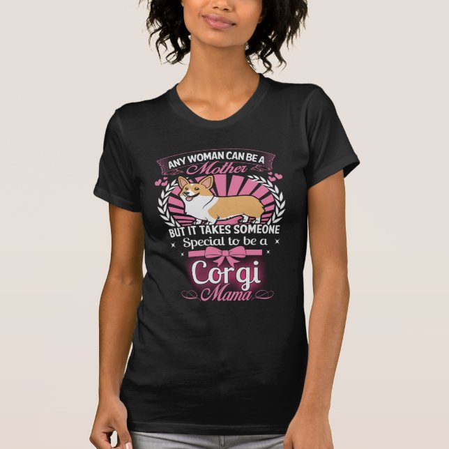 Corgi-Mutter-Shirt T-Shirt (Vorderseite)
