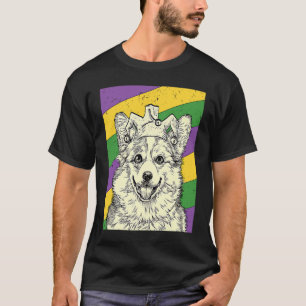 Corgi Narr  Mardi Gras Hunde-Mama oder Papa T-Shirt