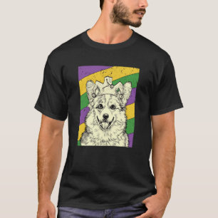 Corgi Narr Mardi Gras Hunde-Mama oder Papa T-Shirt