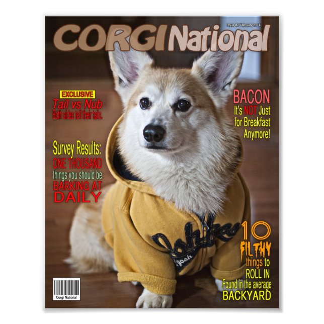 Corgi National Magazine (Customizable Print) Fotodruck (Vorne)