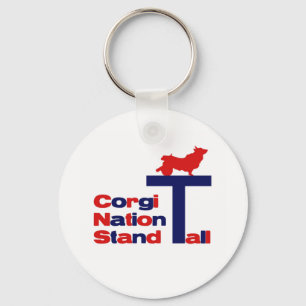 Corgi-Nations-Stand hoch Schlüsselanhänger