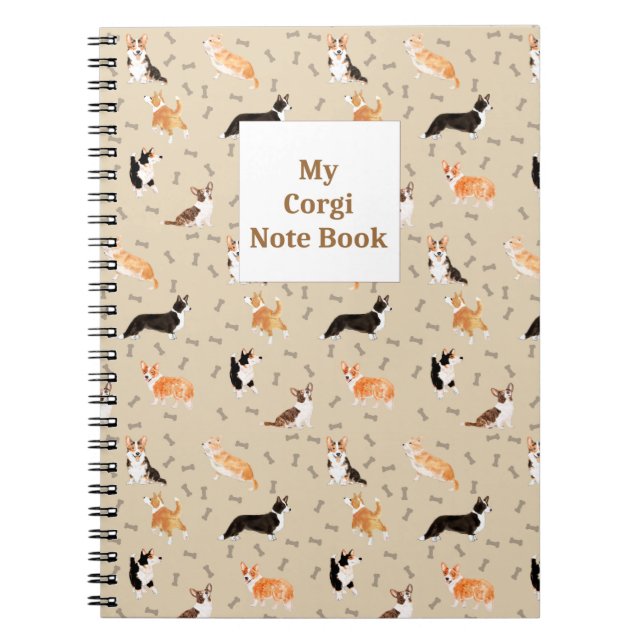 Corgi-Notenbuch Notizblock (Vorderseite)