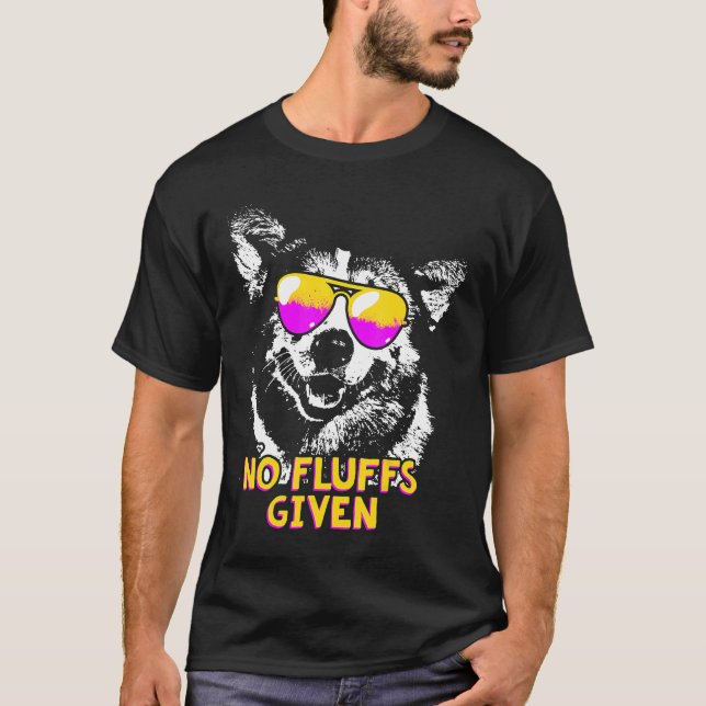 Corgi ohne Fell T-Shirt (Vorderseite)