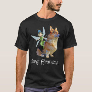 Corgi Oma Pembroke Welsh Corgi & Fee Retro D T-Shirt