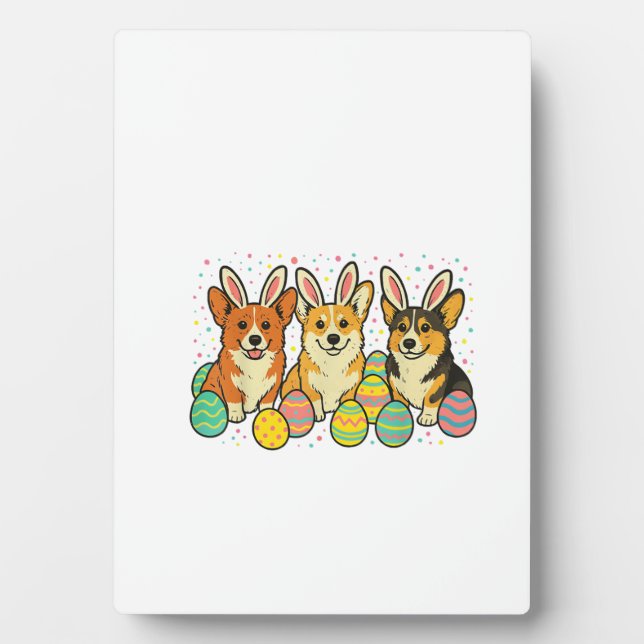 Corgi-Oster-T-Shirt_1 Fotoplatte (Vorderseite)