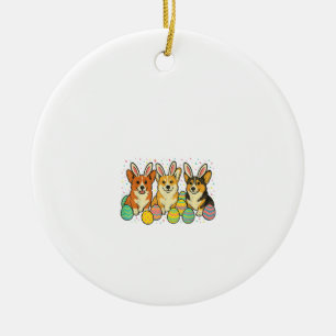 Corgi-Oster-T-Shirt_1 Keramik Ornament