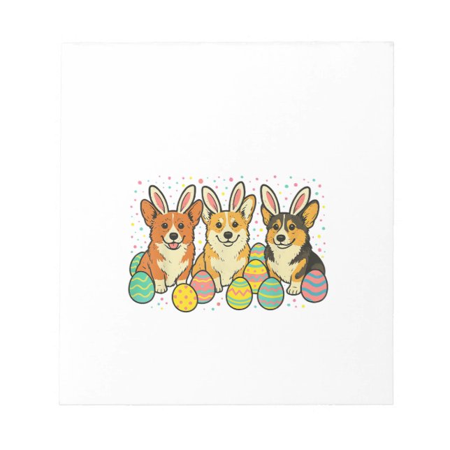 Corgi-Oster-T-Shirt_1 Notizblock (Vorderseite)