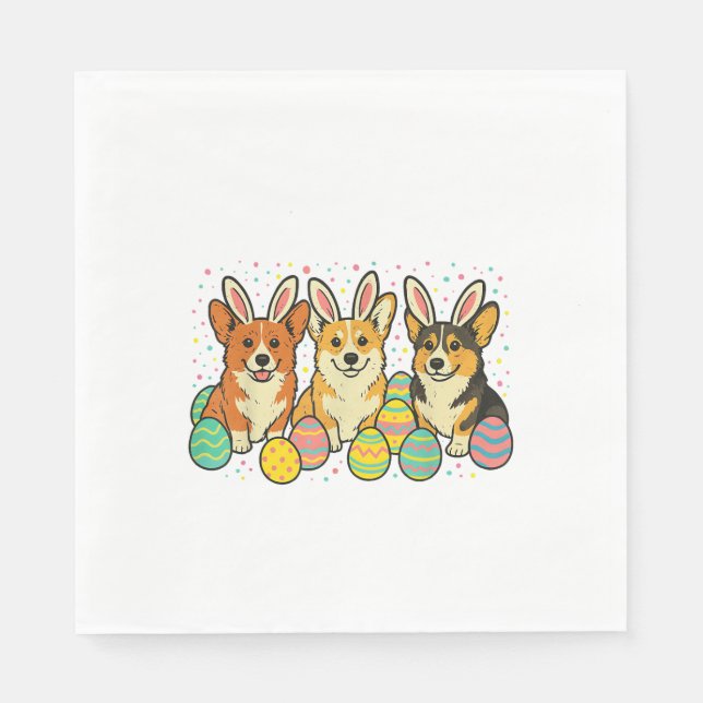 Corgi-Oster-T-Shirt_1 Serviette (Vorderseite)