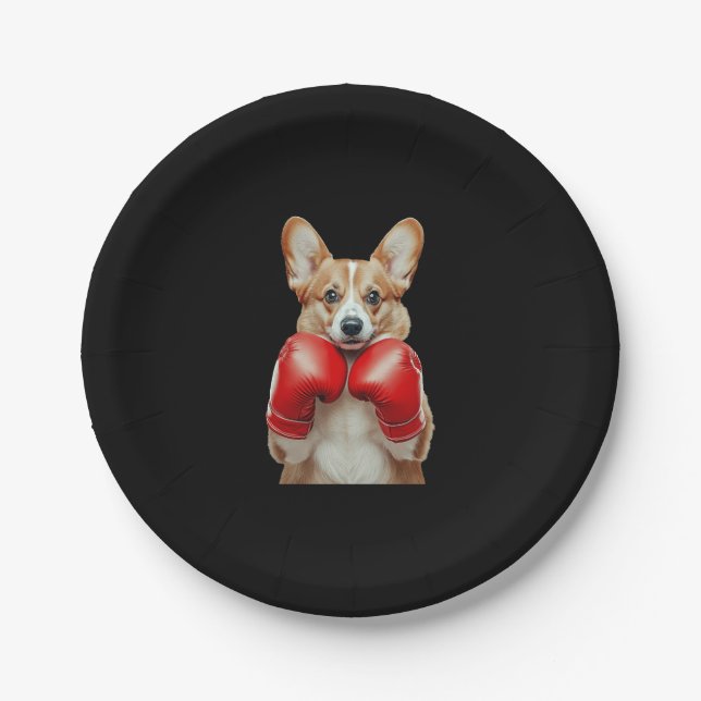 Corgi Pappteller (Vorderseite)