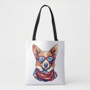 Corgi Patriotic Dog USA Flag
