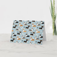 Corgi Pattern Blau