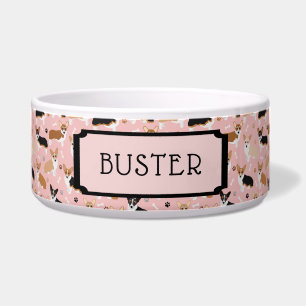 Corgi Paws and Bones Dog Bowl Napf