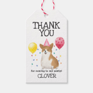 Corgi Pawty Dog Geburtstag Vielen Dank für Ihr Gef Geschenkanhänger
