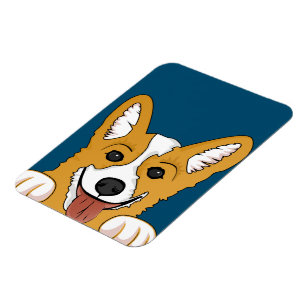 Corgi Peeking Magnet