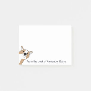 Corgi Peeking Personalize Notes Post-it Klebezettel