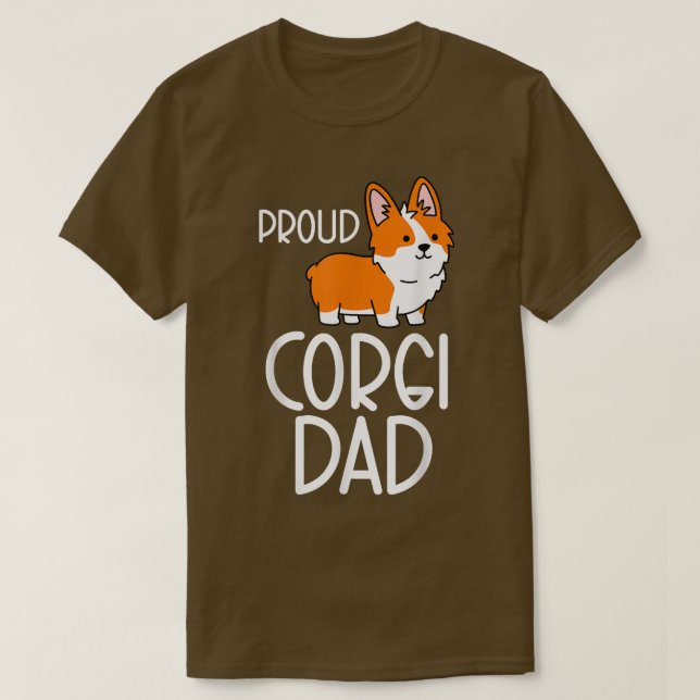 Corgi Pembroke Vater Eigentümer Proud Corgi Vater T-Shirt (Design vorne)