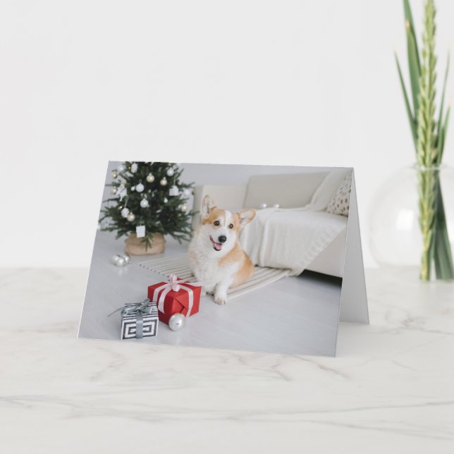Corgi Pembroke Welsh Dog Lover Weihnachtsgrüßen Karte (Vorderseite)