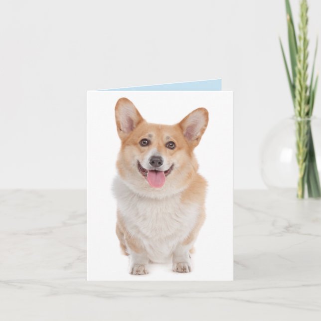 Corgi (Pembroke Welsh) Welppy Dog Note Card Dankeskarte (Vorderseite)