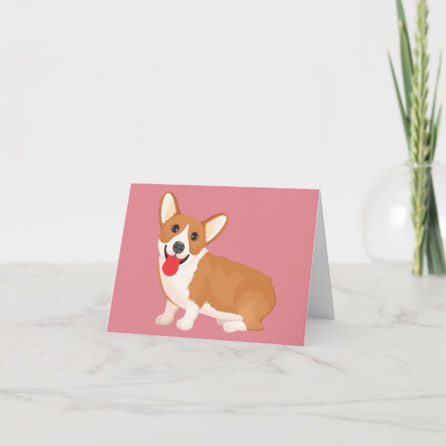 Corgi (Pembroke Welsh) Welppy Dog Note Card Karte (Vorderseite)