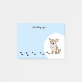 Corgi personalisieren post-it klebezettel