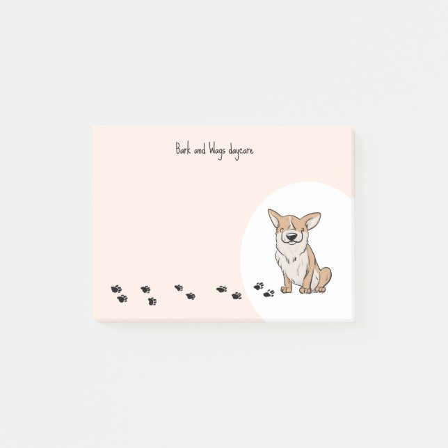 Corgi personalisieren post-it klebezettel (Vorderseite)