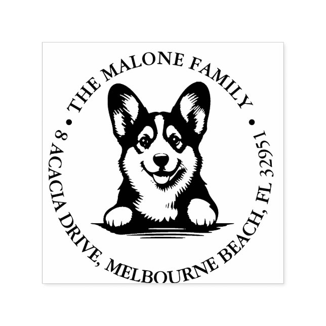 Corgi Personalisiert Theme Permastempel (Design)