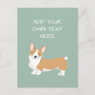 Corgi Personalisierter Hundename Postkarte