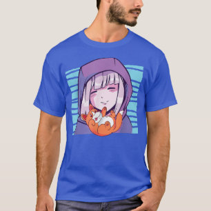Corgi Pet Animal Anime Girl Dog Eigentümer T-Shirt