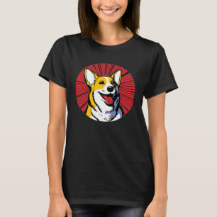 Corgi Pop Happy Corgi Dog kühl farbig T-Shirt