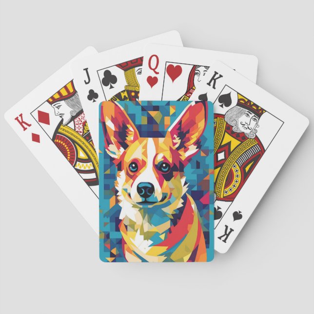 Corgi Pop Kunst, Dichtung und Musik Spielkarten (Rückseite)