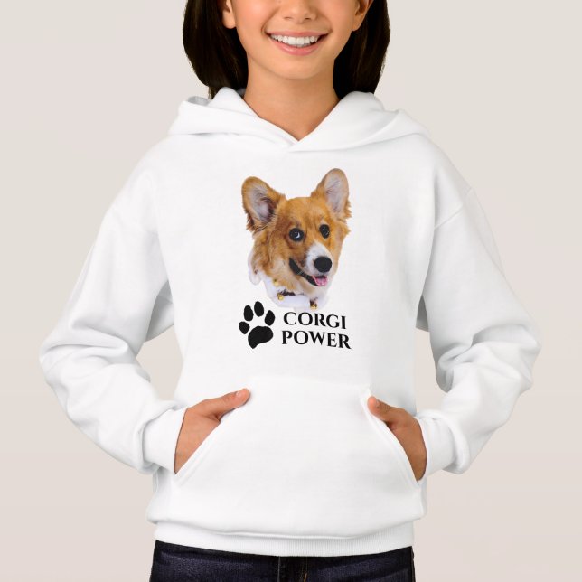 Corgi Power Hoodie (Vorderseite)