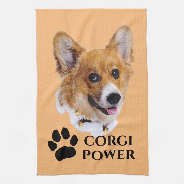 Corgi Power Küchentuch (Vertikal)