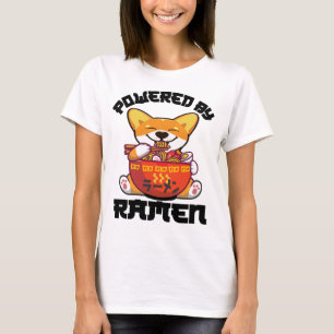 CORGI POWERBY RAMEN   Kawaii Corgi, der Ramen isst T-Shirt