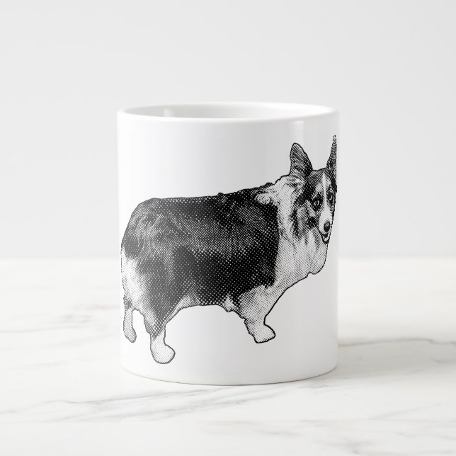 Corgi Prism Holiday Wink Jumbo-Tasse (Vorderseite)
